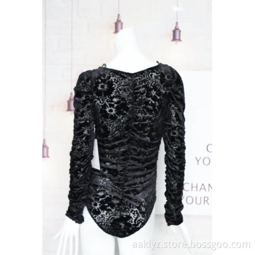 Factory Wholesale Mesh Flocking Jumpsuit